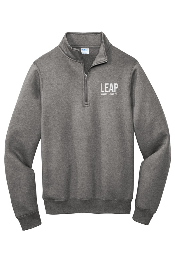 Leap: ADULT Classic Fleece 1/4-Zip Pullover Sweatshirt (Embroidered)