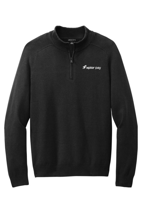 Xplor Pay: 1/4-Zip Modern Stretch Sweater (Embroidered)