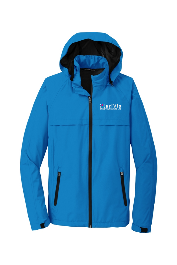 KlariVis: Waterproof Jacket with Travel Pouch (Embroidered)