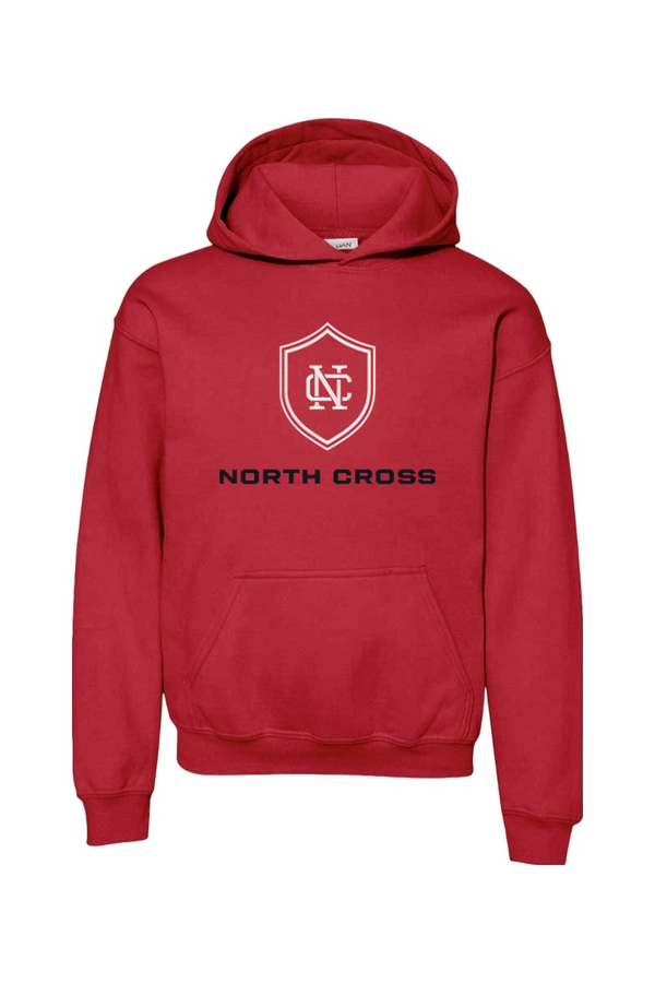 North Cross: YOUTH Heavy Hooded Sweatshirt (FullFront Embroidery)