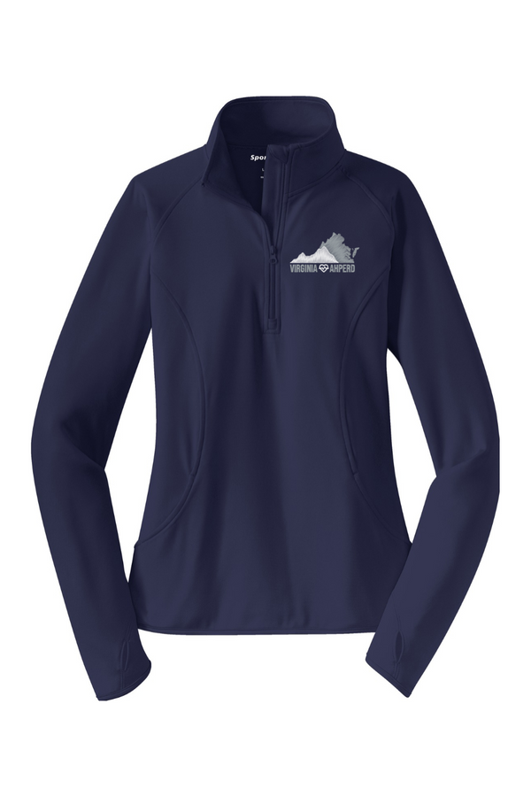 VA AHPERD: LADIES Sport-Wick Stretch 1/4-Zip Pullover (Embroidered)
