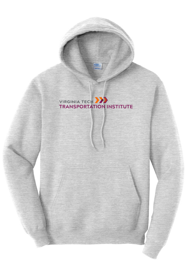 VTTI Chevron with VT Sleeve Logo: ADULT Heavy Hooded Sweatshirt (FullFront Embroidery)