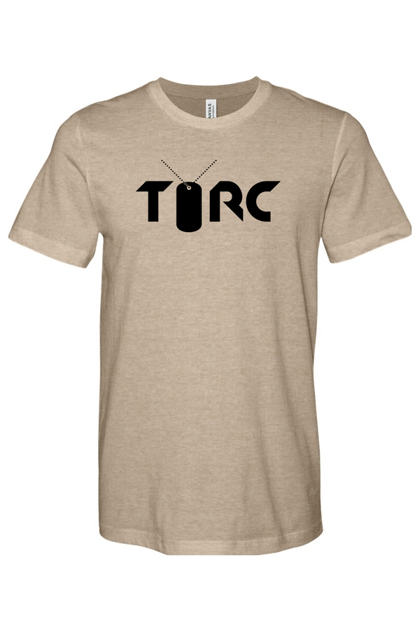 Torc Vet: ADULT Heathered Soft-Jersey Tee (USA FLAG on Right Sleeve)