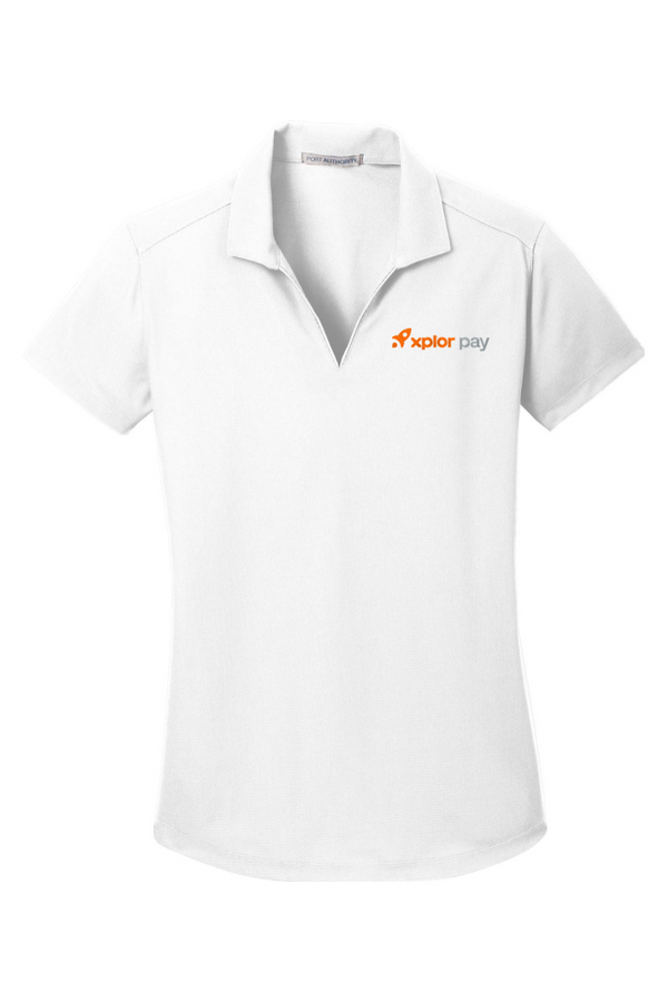 Xplor Pay: LADIES Dry-Wick Grid-Texture Performance Polo (Embroidered)