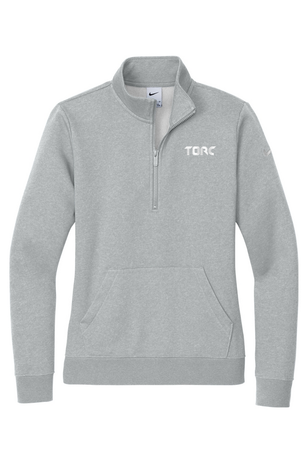 Torc: Nike LADIES Club Fleece Sleeve Swoosh 1/2-Zip (Embroidered)