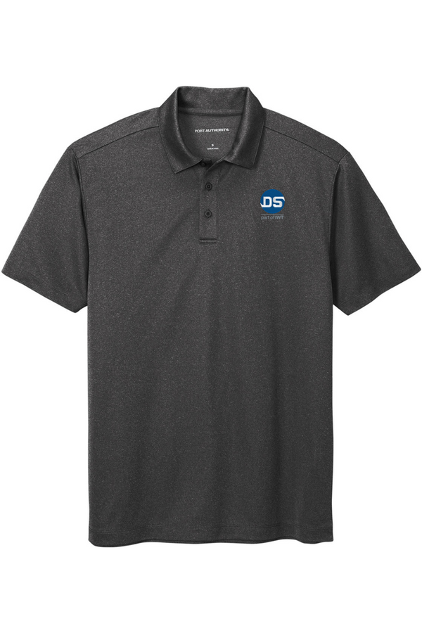 DS/IWT: ADULT Heathered Performance Polo (Embroidered)