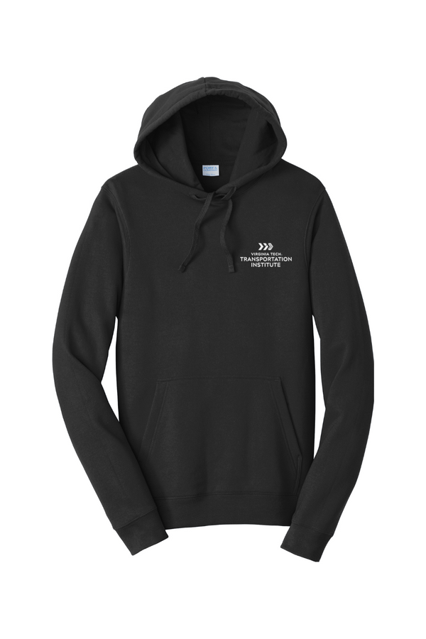 VTTI Chevron with VT Sleeve Logo: ADULT Fleece Pullover Hooded Sweatshirt (Embroidered)
