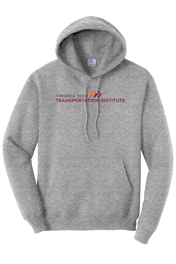 VTTI Chevron with VT Sleeve Logo: ADULT Heavy Hooded Sweatshirt (FullFront Embroidery)