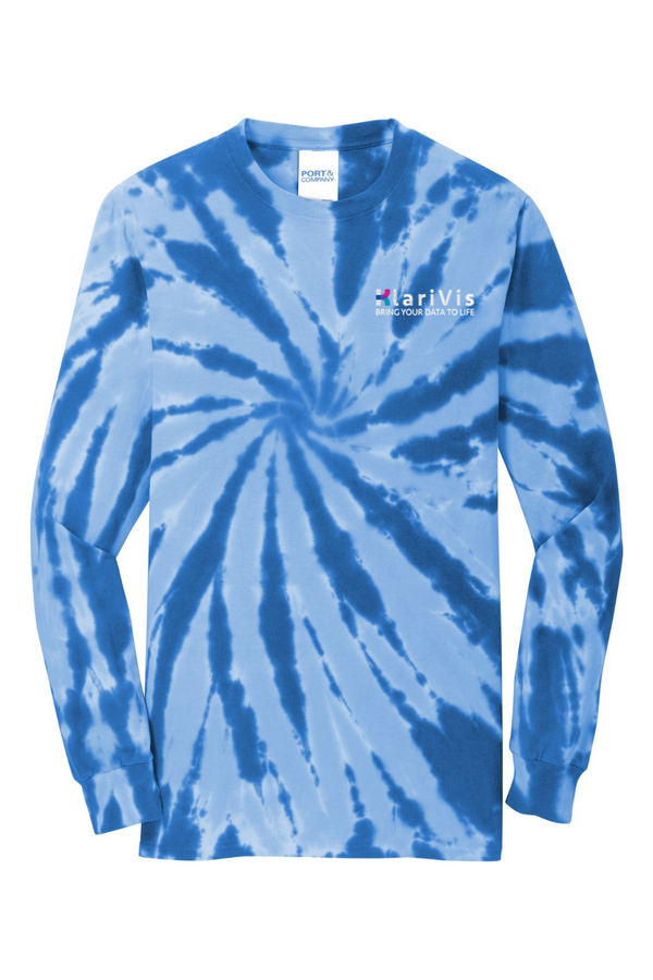 KlariVis: ADULT Tie-Dye Long Sleeve Tee (Embroidered)