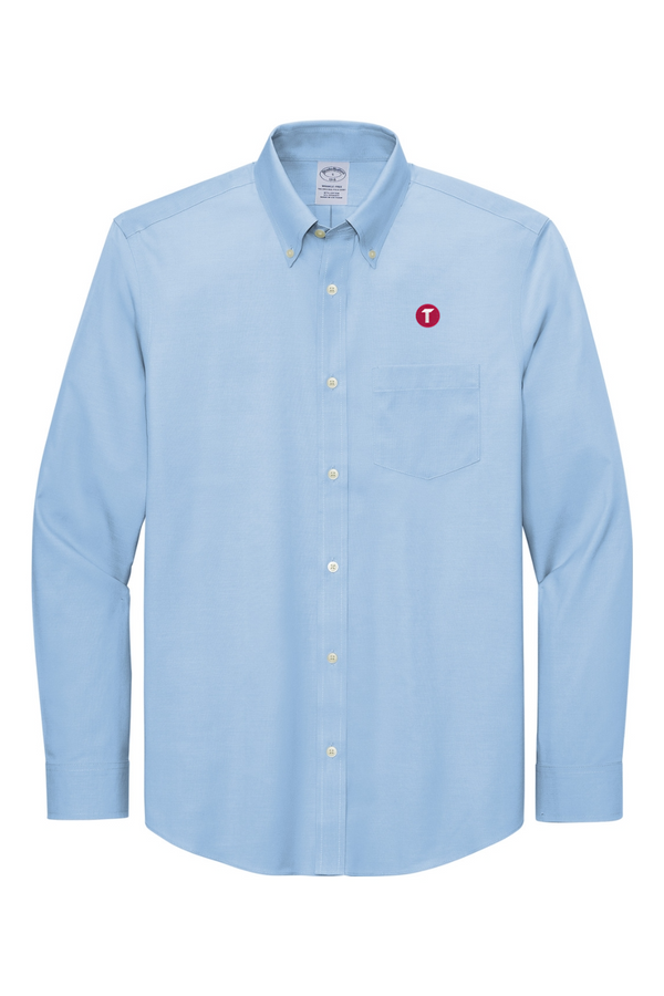 Torc: ADULT Brooks Brothers Wrinkle-Free Stretch Pinpoint Shirt (Embroidered)