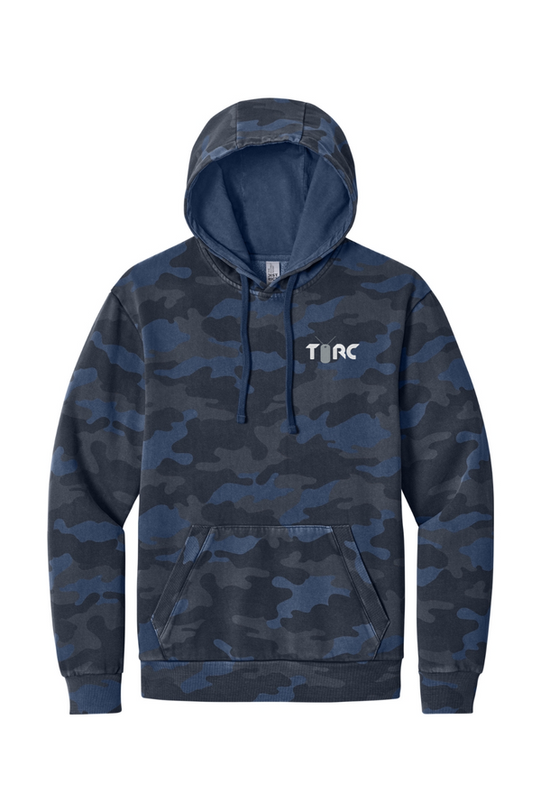 Torc Vet: ADULT Soft-Wash Camo Fleece Hoodie (USA FLAG on Right Sleeve)