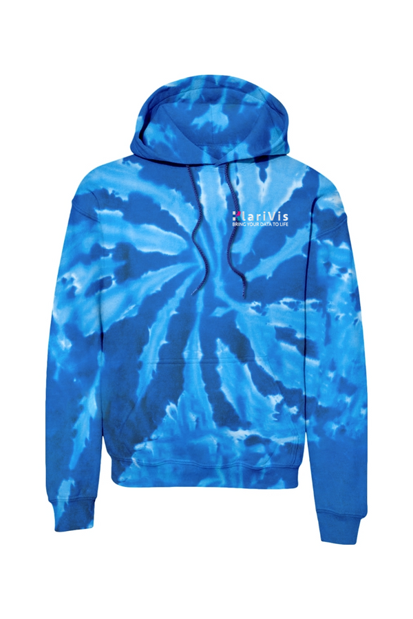 KlariVis: ADULT Tie-Dye Pullover Hooded Sweatshirt (Embroidered)