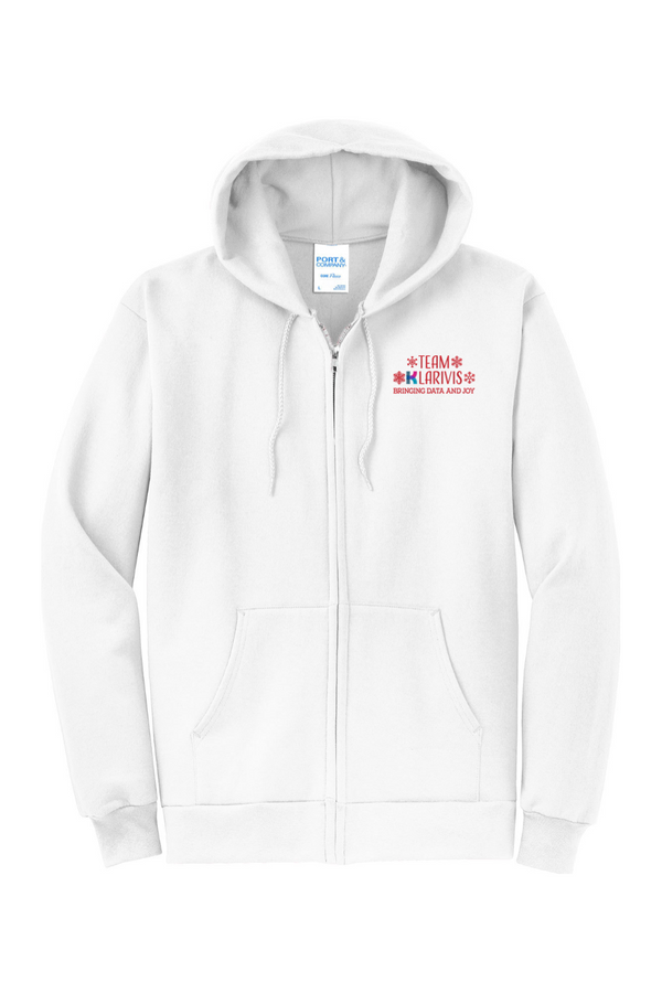 KlariVis Holiday: ADULT Classic Fleece Full-Zip Hooded Sweatshirt (Embroidered)