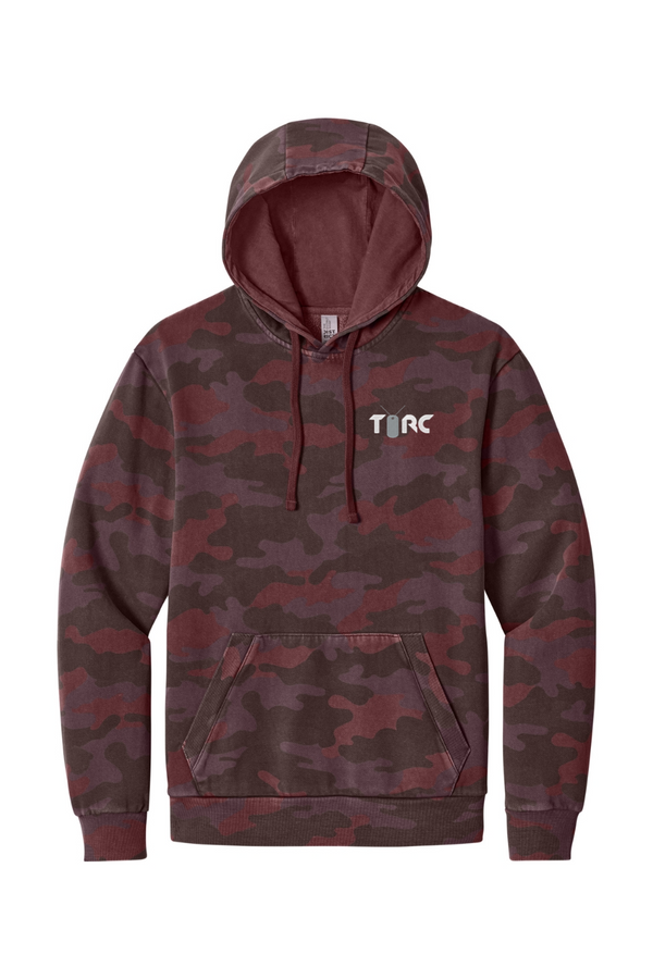 Torc Vet: ADULT Soft-Wash Camo Fleece Hoodie (USA FLAG on Right Sleeve)