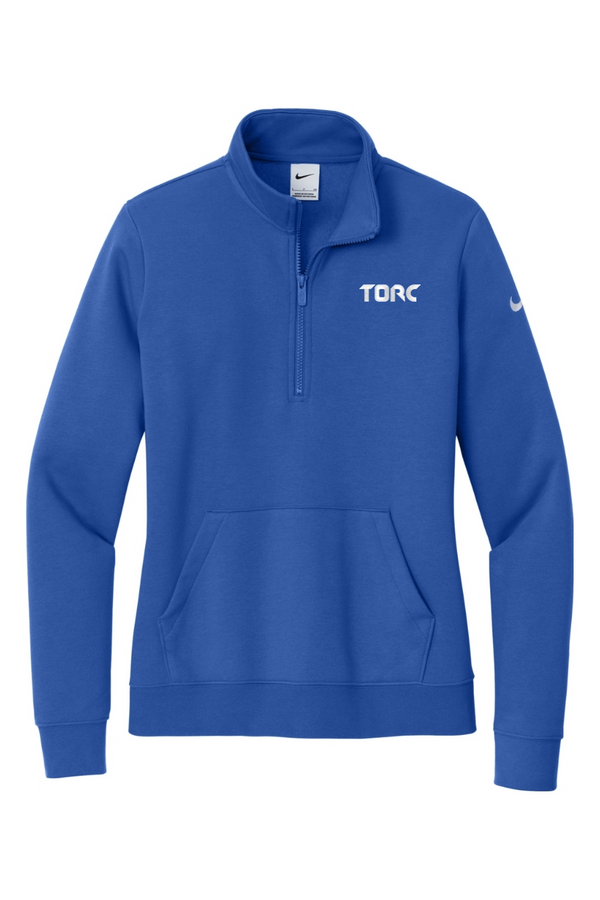 Torc: Nike LADIES Club Fleece Sleeve Swoosh 1/2-Zip (Embroidered)