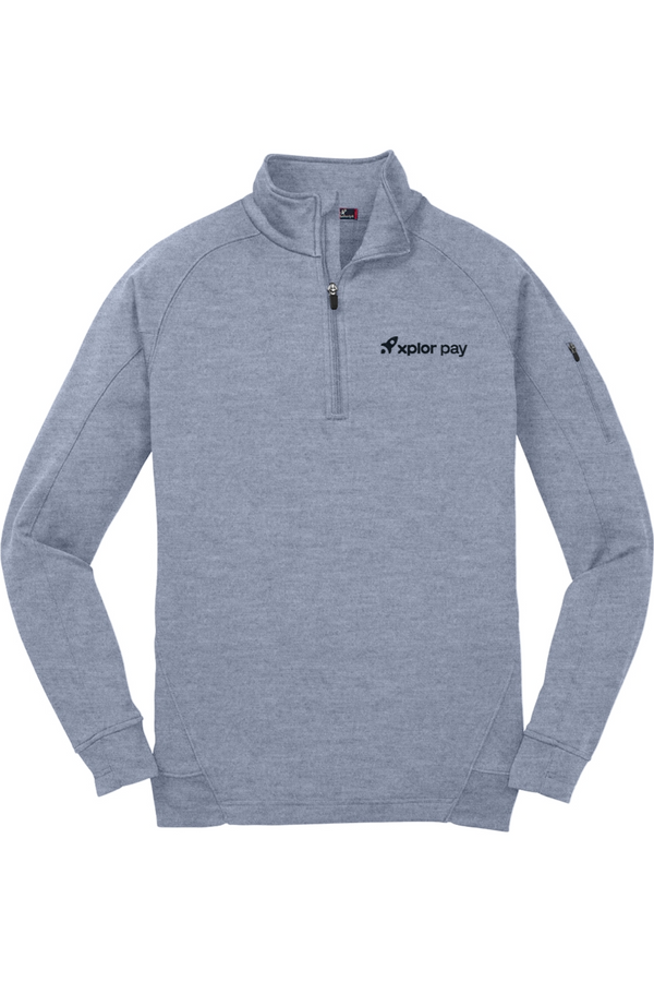 Xplor Pay: ADULT Double-Knit Performance Fleece 1/4-Zip with Zippered Sleeve Pocket (Embroidered)