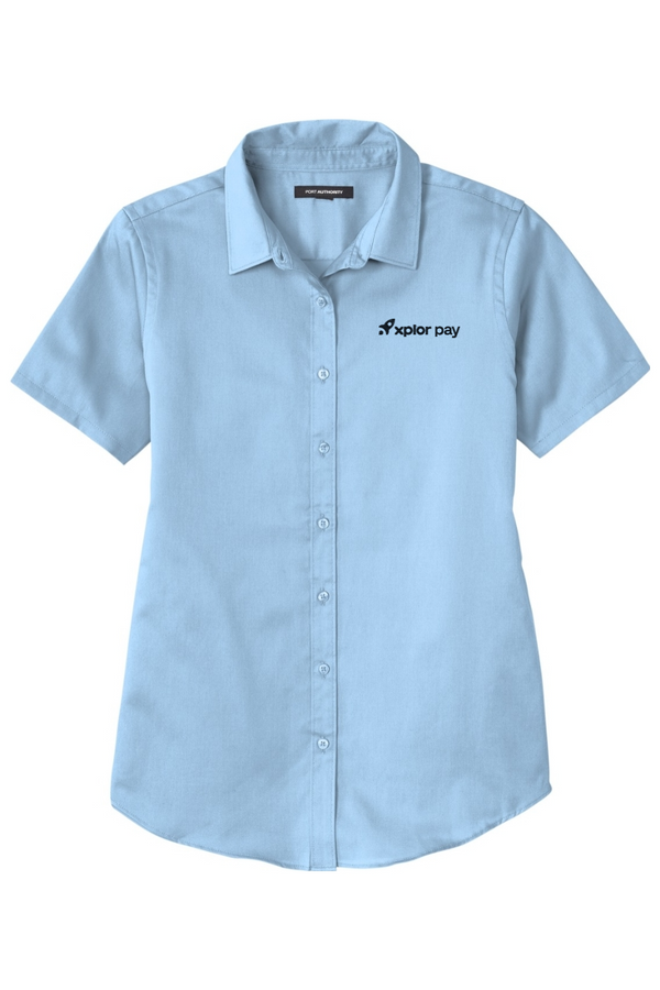 Xplor Pay: LADIES Short Sleeve Easy Care Twill Shirt (Embroidered)