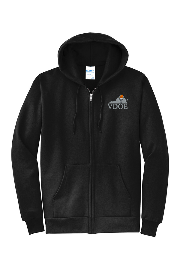 VDOE: ADULT Full-Zip Hooded Sweatshirt