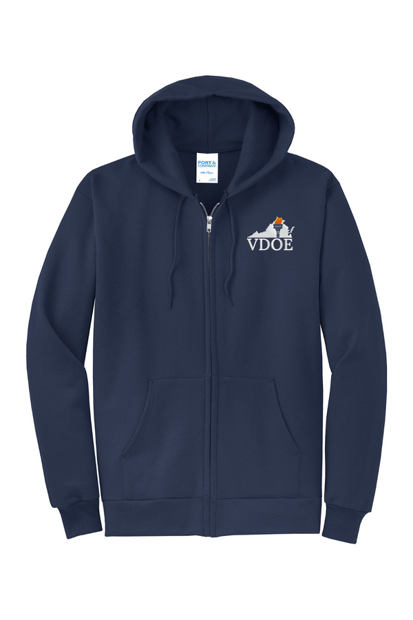 VDOE: ADULT Full-Zip Hooded Sweatshirt