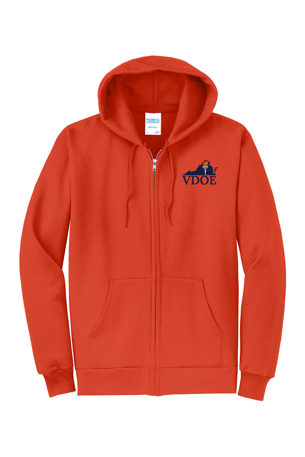 VDOE: ADULT Full-Zip Hooded Sweatshirt