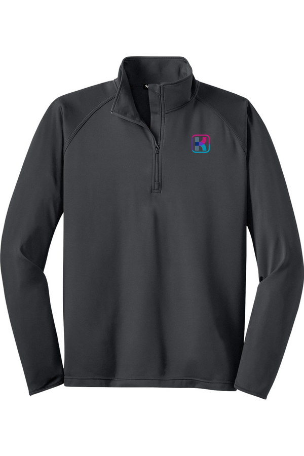 KlariVis: TALL Sport-Wick Stretch 1/2-Zip Pullover (with Sleeve Logo)