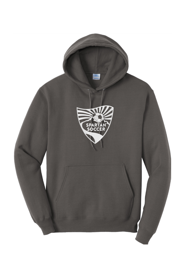 Spartan Soccer: ADULT Embroidered Fleece Pullover Hooded Sweatshirt