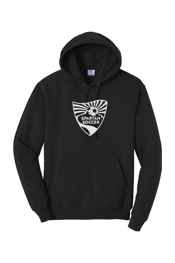 Spartan Soccer: ADULT Embroidered Fleece Pullover Hooded Sweatshirt