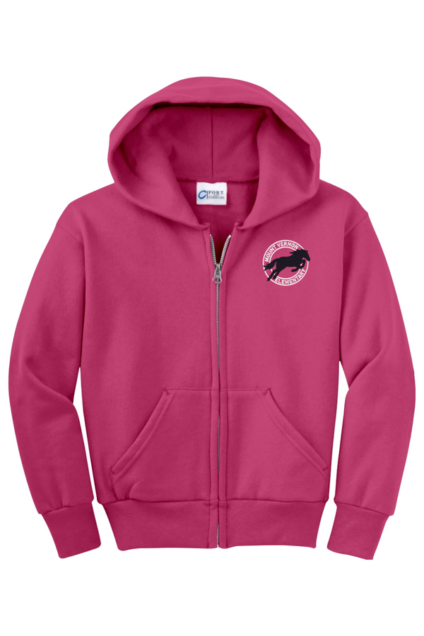 MVES: YOUTH Fleece Full-Zip Hooded Sweatshirt