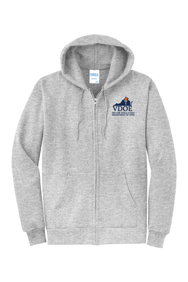 VDOE Driver Ed: ADULT Full-Zip Hooded Sweatshirt