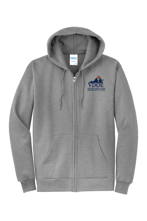 VDOE Driver Ed: ADULT Full-Zip Hooded Sweatshirt