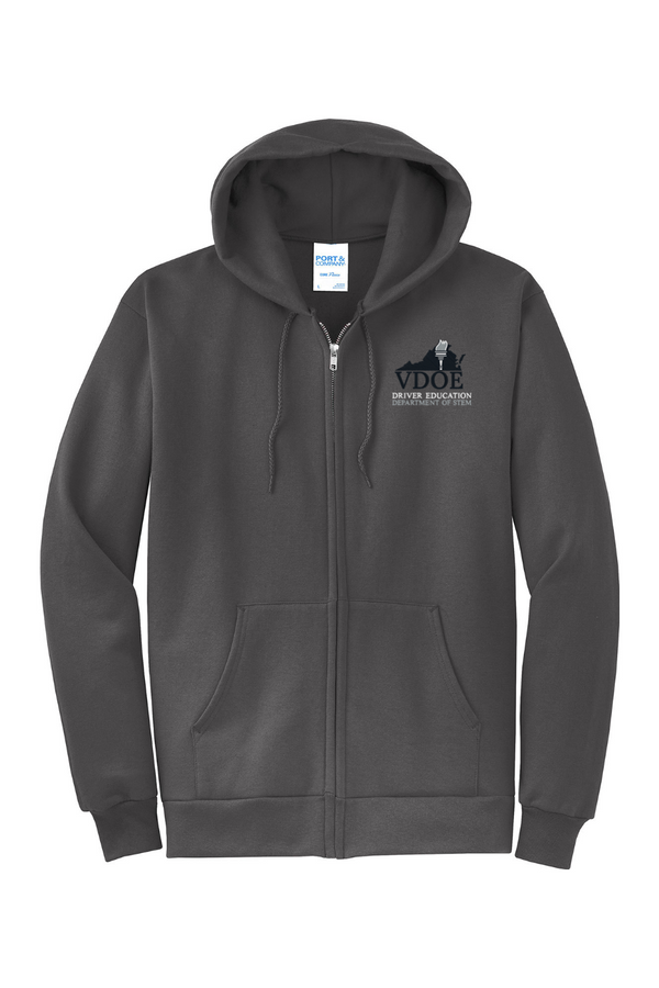 VDOE Driver Ed: ADULT Full-Zip Hooded Sweatshirt