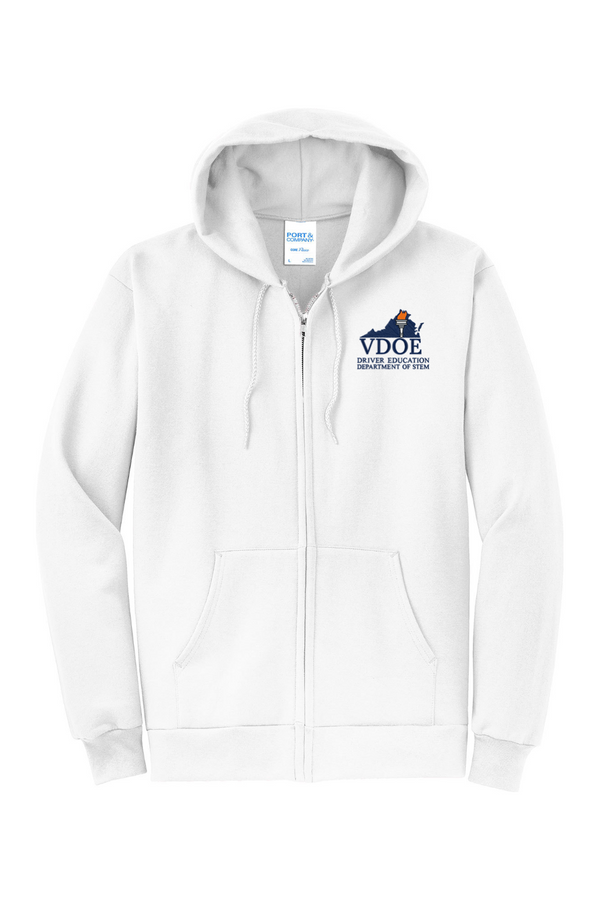 VDOE Driver Ed: ADULT Full-Zip Hooded Sweatshirt