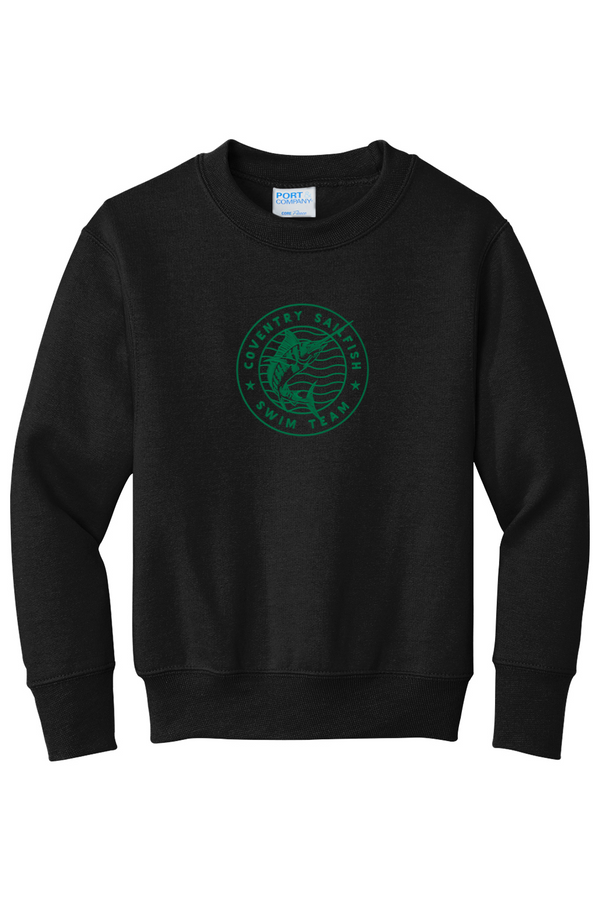 Coventry Sailfish: YOUTH Fleece Crewneck Sweatshirt (FullFront Embroidery)