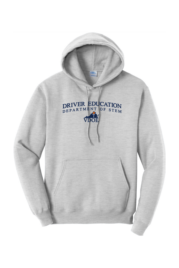 VDOE Driver Ed: ADULT Hooded Sweatshirt (FullFront Embroidery)