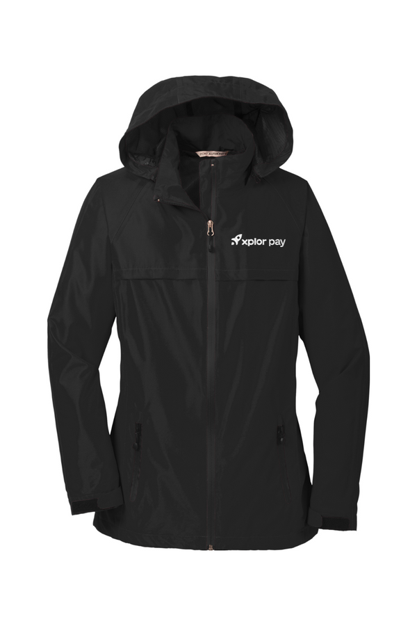 Xplor Pay: LADIES Waterproof Jacket with Travel Pouch (Embroidered)