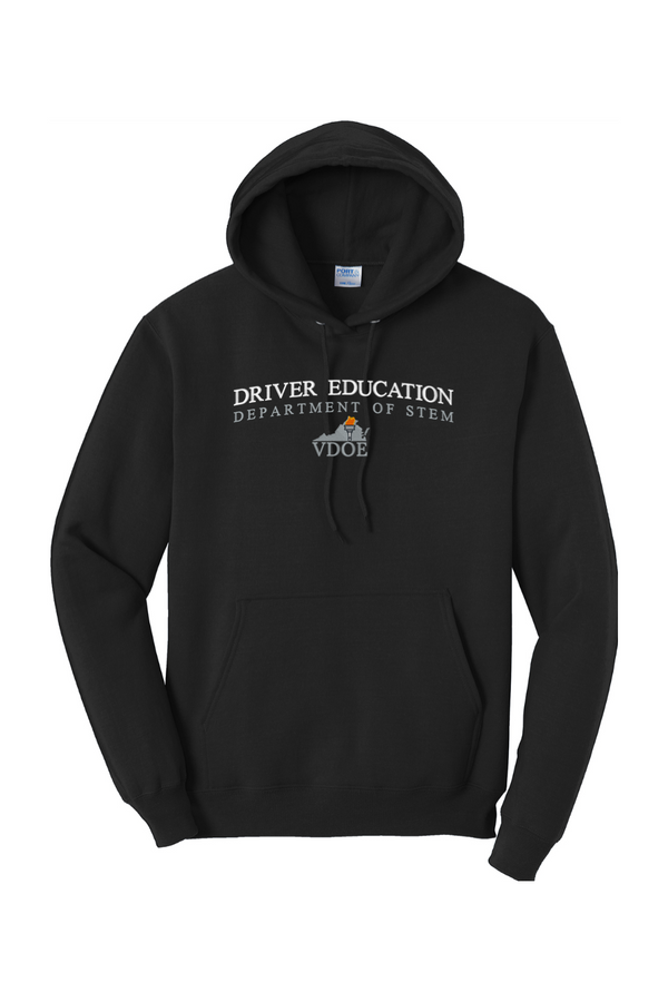 VDOE Driver Ed: ADULT Hooded Sweatshirt (FullFront Embroidery)