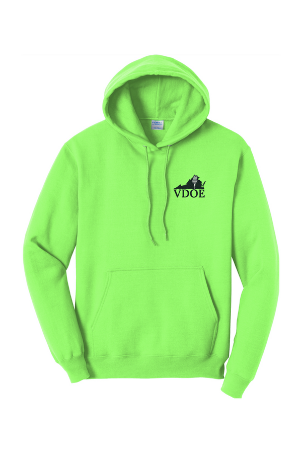 VDOE: ADULT Neon Fleece Pullover Hooded Sweatshirt
