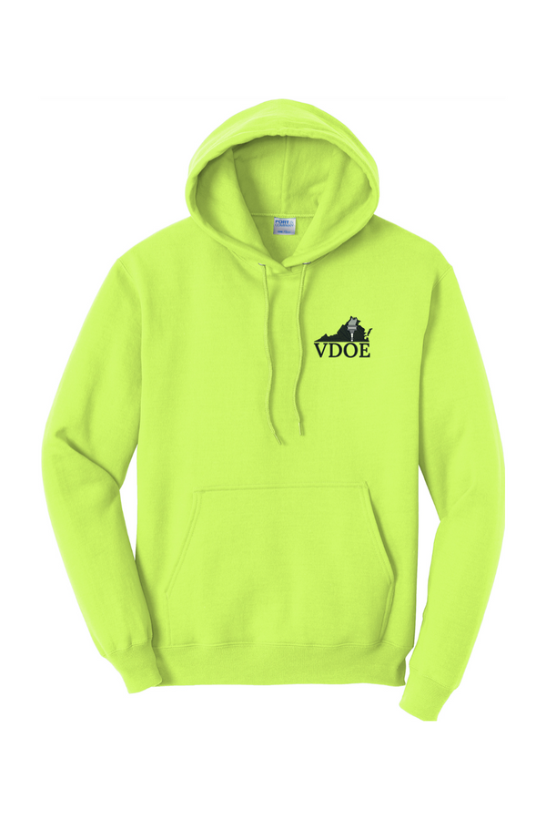 VDOE: ADULT Neon Fleece Pullover Hooded Sweatshirt
