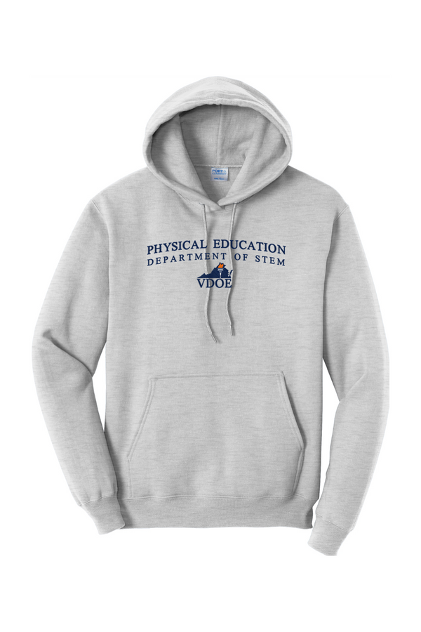 VDOE Physical Ed: ADULT Hooded Sweatshirt (FullFront Embroidery)