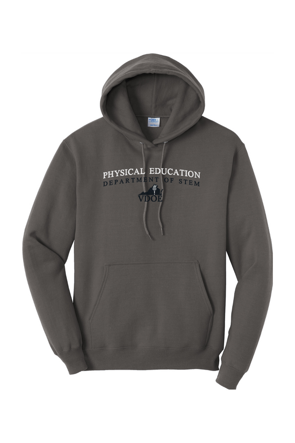 VDOE Physical Ed: ADULT Hooded Sweatshirt (FullFront Embroidery)