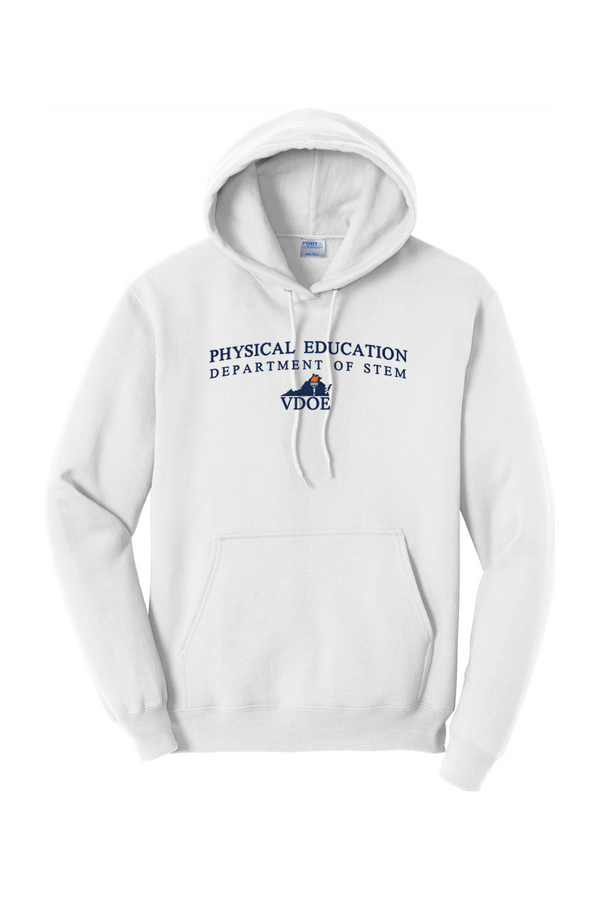 VDOE Physical Ed: ADULT Hooded Sweatshirt (FullFront Embroidery)