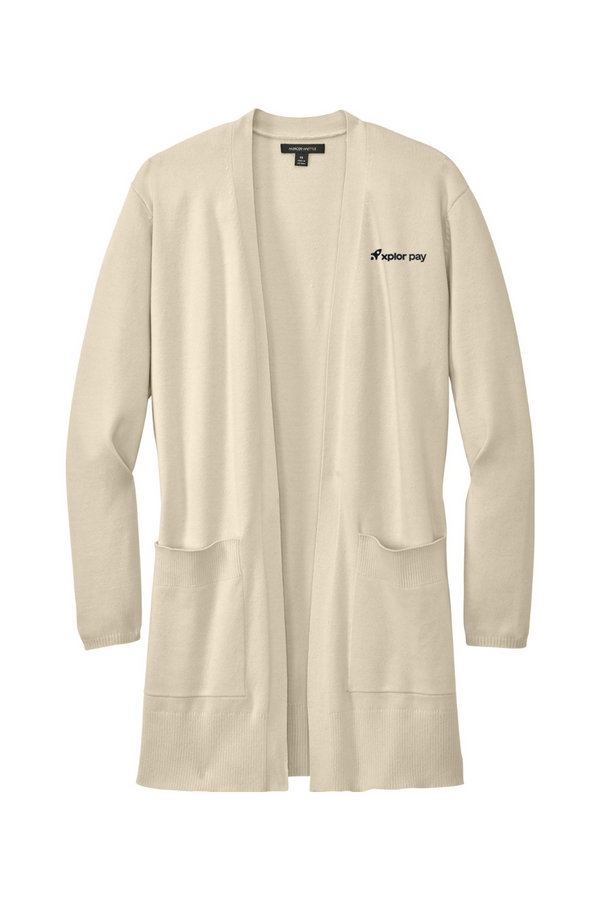 Xplor Pay: LADIES Open Front Cardigan Sweater (Embroidered)