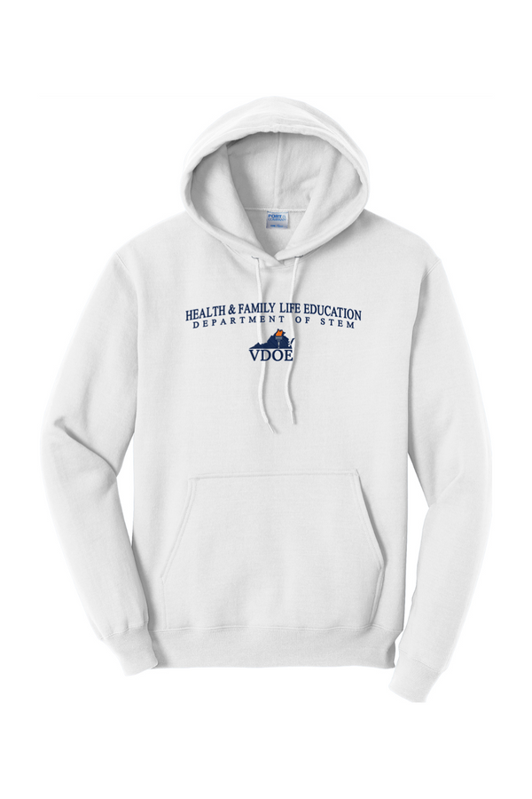 VDOE Health Ed: ADULT Hooded Sweatshirt (FullFront Embroidery)