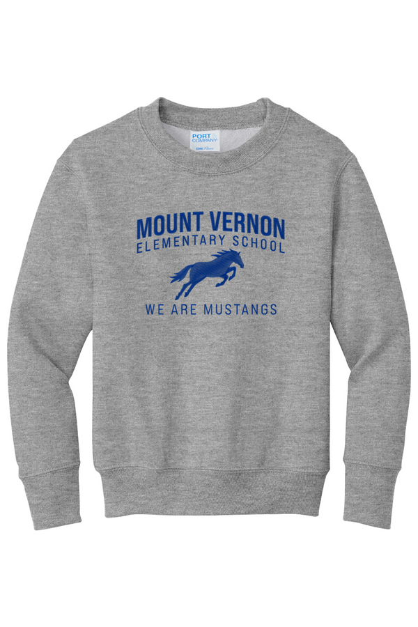 MVES: YOUTH Fleece Crewneck Sweatshirt (FullFront Embroidery)