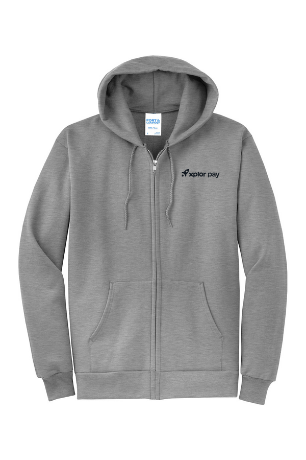 Xplor Pay: ADULT Fleece Full-Zip Hooded Sweatshirt (Embroidered)