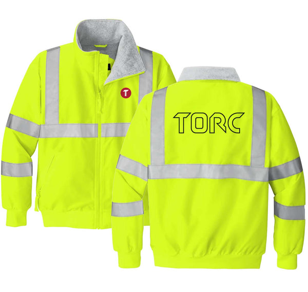 Torc: Enhanced Visibility Challenger Jacket with Reflective Taping (Embroidered Front/Back)