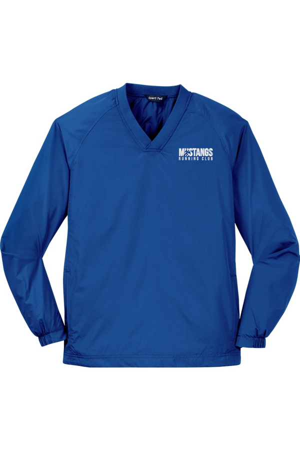 Mustang Running Club: ADULT V-Neck Raglan Wind Shirt
