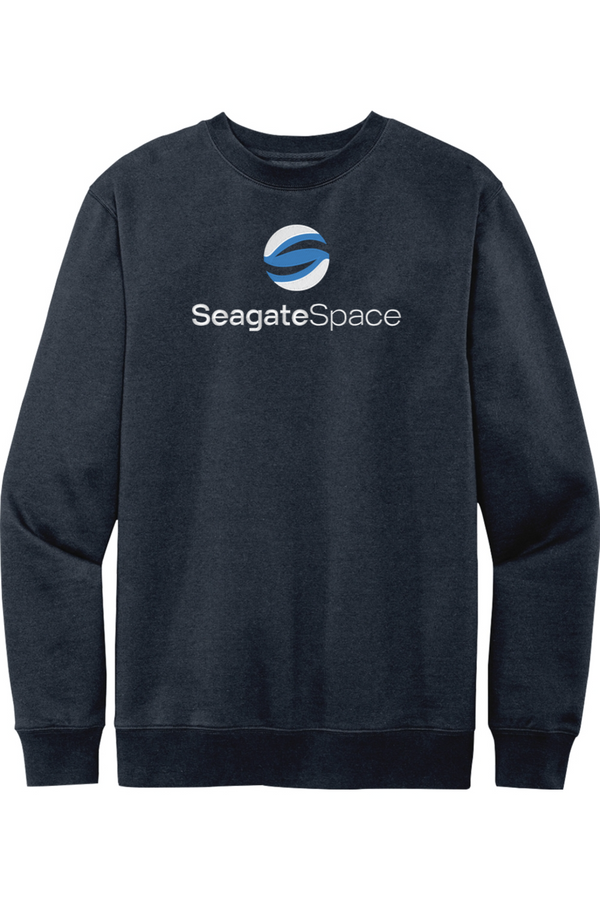 Seagate Space: ADULT SoftSpun Fleece Crewneck Sweatshirt (FullFront Embroidery)