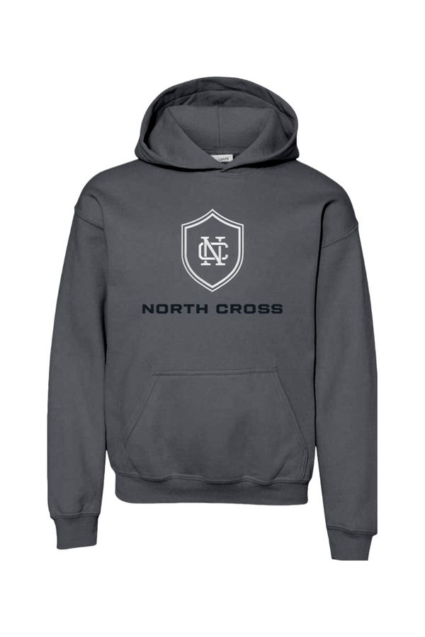 North Cross: YOUTH Heavy Hooded Sweatshirt (FullFront Embroidery)