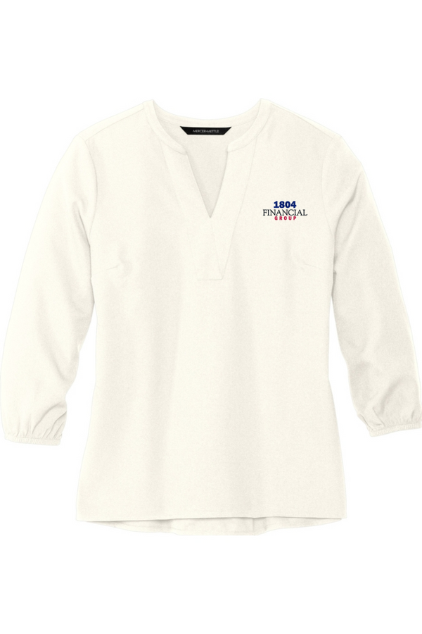 1804: LADIES Stretch Crepe 3/4-Sleeve Blouse